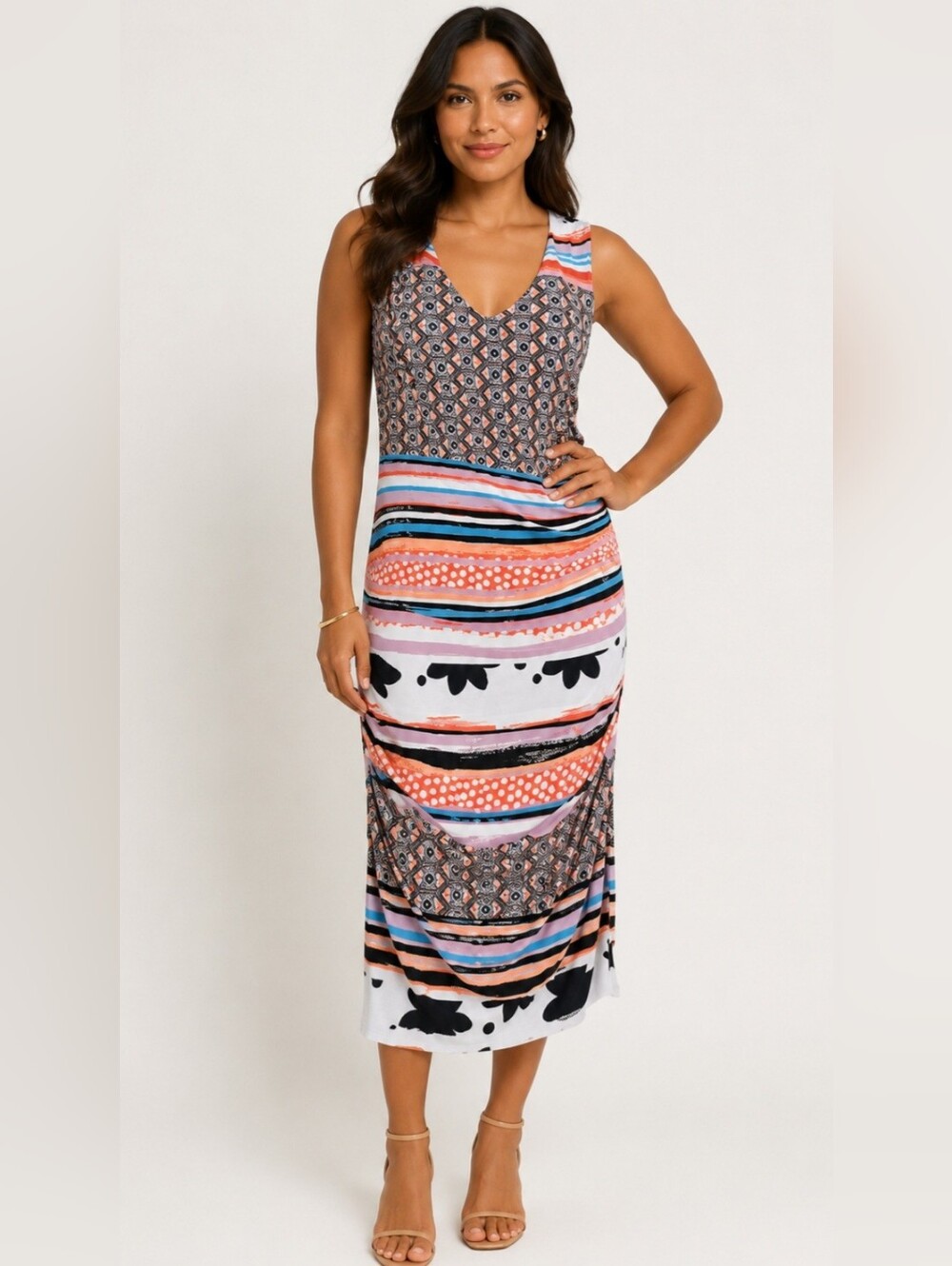 Weston Anthropologie Patchwork Bodycon Dress Sz M Boho Western Cowgirl